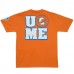 WWE футболка рестлера, Джона Сины, Never Give Up Cenation, оранжевая, John Cena